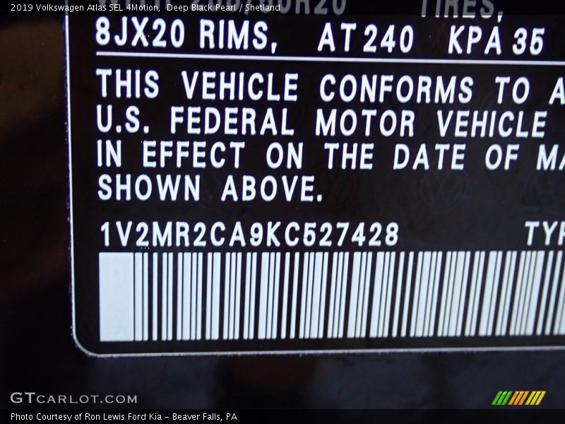 Deep Black Pearl / Shetland 2019 Volkswagen Atlas SEL 4Motion