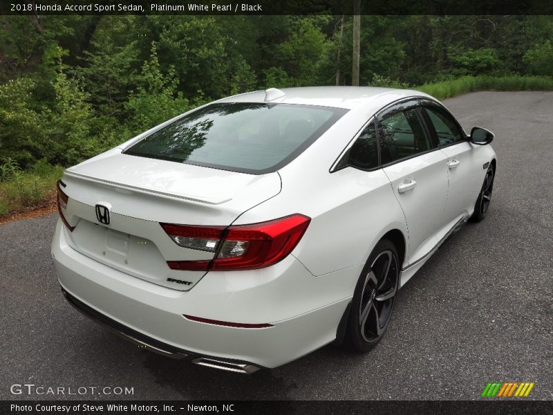 Platinum White Pearl / Black 2018 Honda Accord Sport Sedan