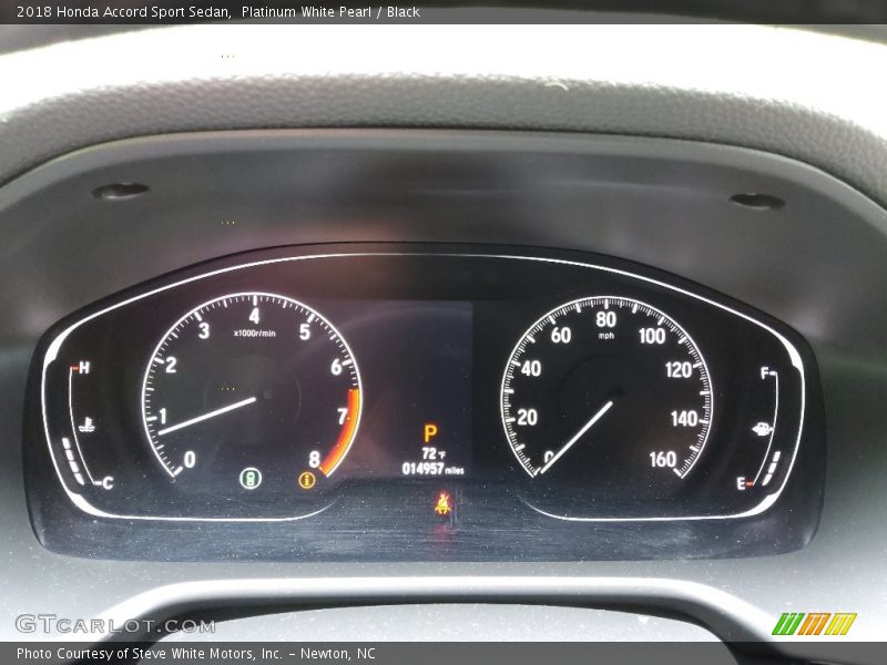 Platinum White Pearl / Black 2018 Honda Accord Sport Sedan