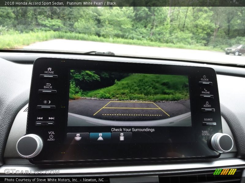 Platinum White Pearl / Black 2018 Honda Accord Sport Sedan