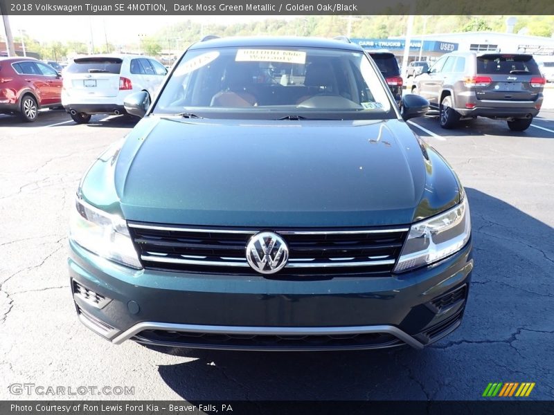 Dark Moss Green Metallic / Golden Oak/Black 2018 Volkswagen Tiguan SE 4MOTION