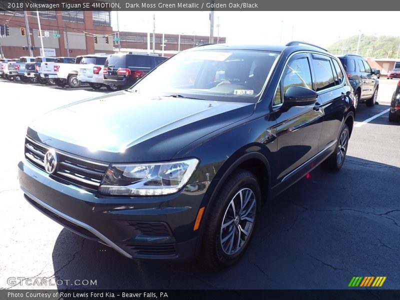 Dark Moss Green Metallic / Golden Oak/Black 2018 Volkswagen Tiguan SE 4MOTION