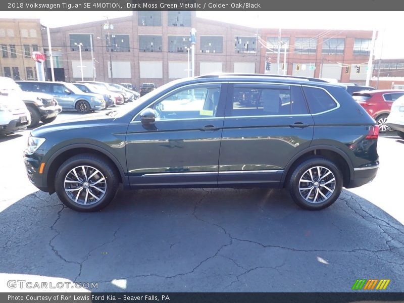 Dark Moss Green Metallic / Golden Oak/Black 2018 Volkswagen Tiguan SE 4MOTION