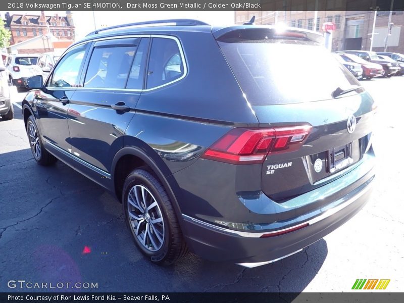 Dark Moss Green Metallic / Golden Oak/Black 2018 Volkswagen Tiguan SE 4MOTION