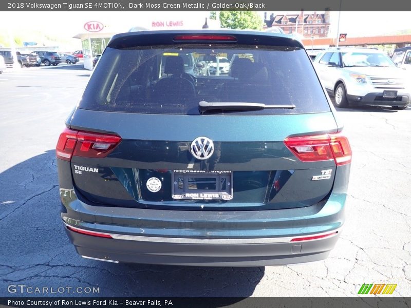 Dark Moss Green Metallic / Golden Oak/Black 2018 Volkswagen Tiguan SE 4MOTION