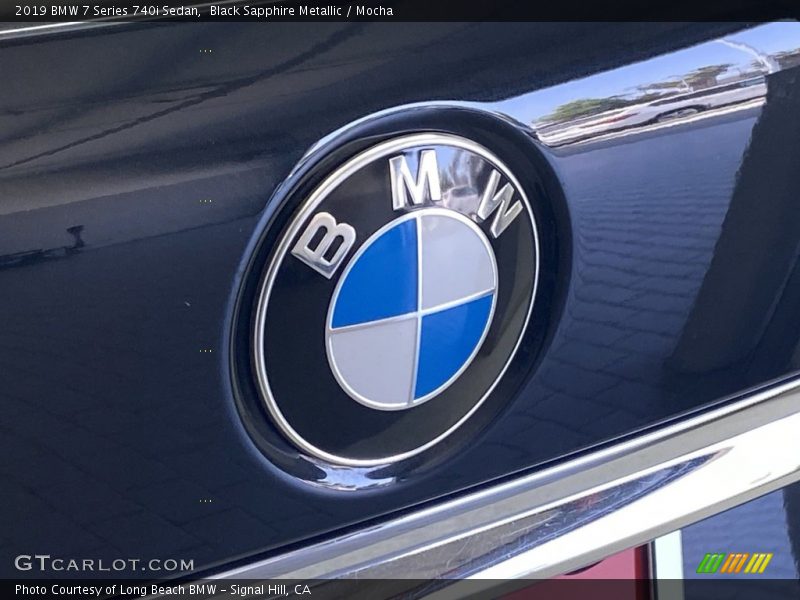 Black Sapphire Metallic / Mocha 2019 BMW 7 Series 740i Sedan