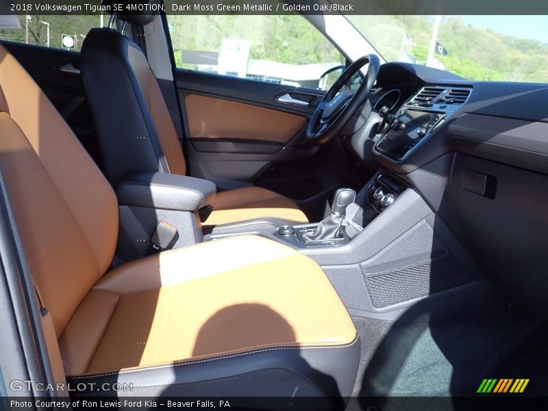 Dark Moss Green Metallic / Golden Oak/Black 2018 Volkswagen Tiguan SE 4MOTION