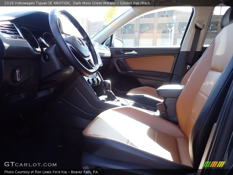 Dark Moss Green Metallic / Golden Oak/Black 2018 Volkswagen Tiguan SE 4MOTION