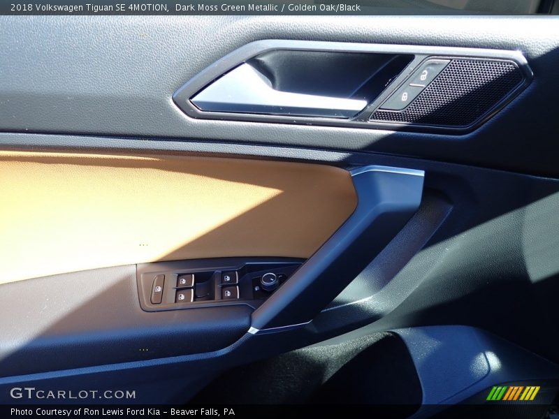 Dark Moss Green Metallic / Golden Oak/Black 2018 Volkswagen Tiguan SE 4MOTION