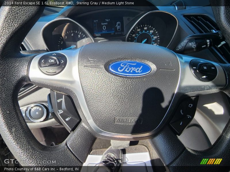 Sterling Gray / Medium Light Stone 2014 Ford Escape SE 1.6L EcoBoost 4WD