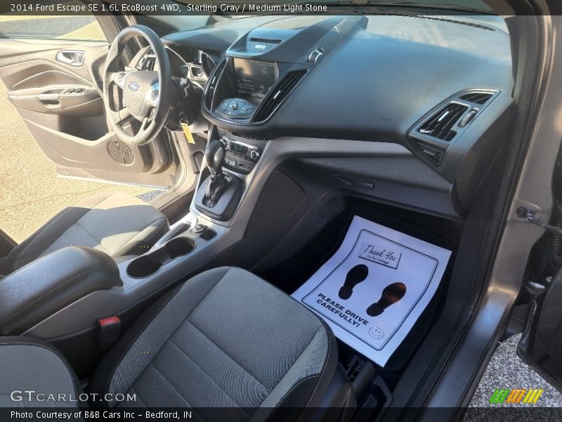 Sterling Gray / Medium Light Stone 2014 Ford Escape SE 1.6L EcoBoost 4WD