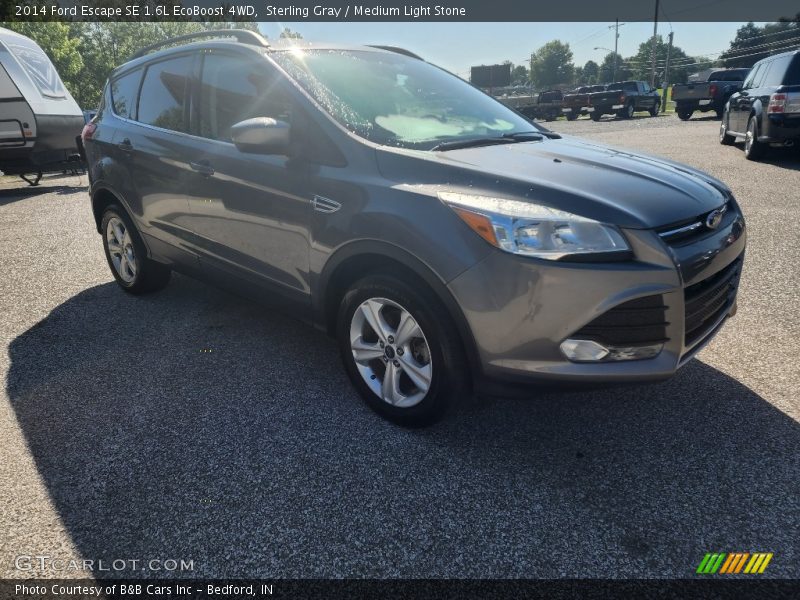 Sterling Gray / Medium Light Stone 2014 Ford Escape SE 1.6L EcoBoost 4WD