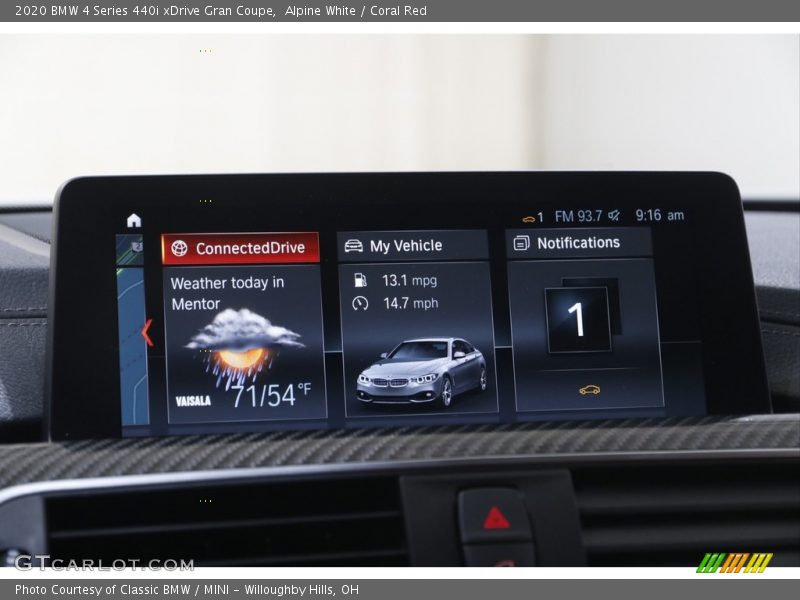 Alpine White / Coral Red 2020 BMW 4 Series 440i xDrive Gran Coupe