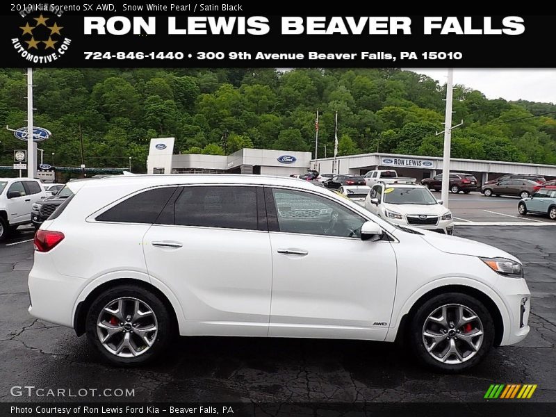 Snow White Pearl / Satin Black 2019 Kia Sorento SX AWD