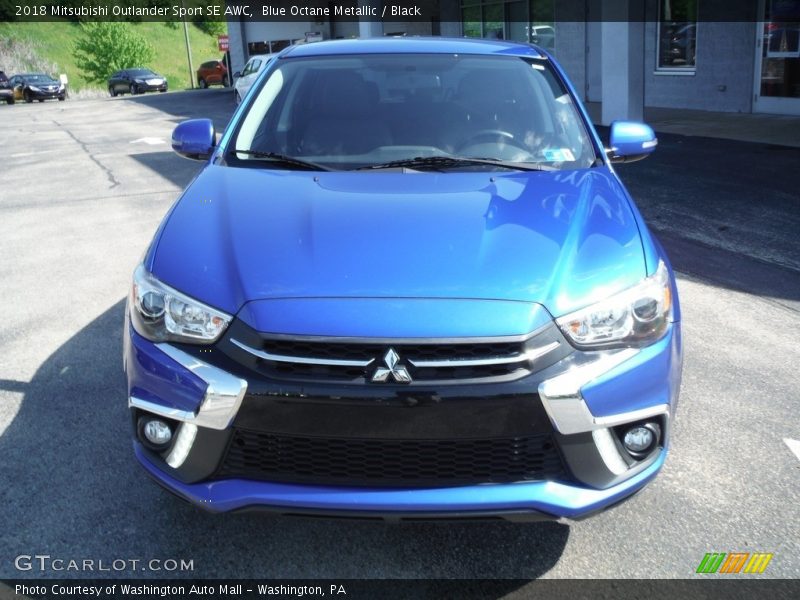 Blue Octane Metallic / Black 2018 Mitsubishi Outlander Sport SE AWC