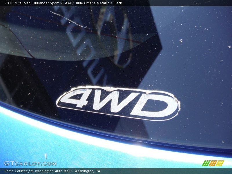 Blue Octane Metallic / Black 2018 Mitsubishi Outlander Sport SE AWC