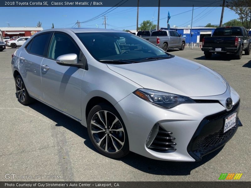 Classic Silver Metallic / Black 2018 Toyota Corolla SE