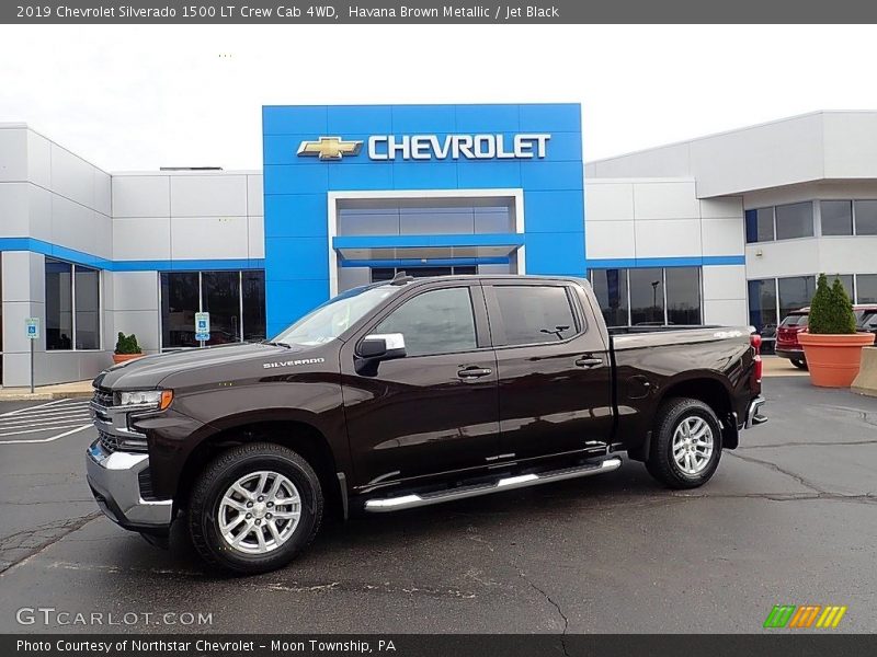 Havana Brown Metallic / Jet Black 2019 Chevrolet Silverado 1500 LT Crew Cab 4WD