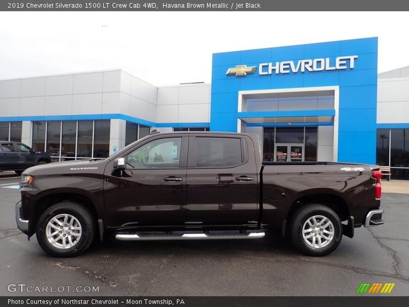 Havana Brown Metallic / Jet Black 2019 Chevrolet Silverado 1500 LT Crew Cab 4WD
