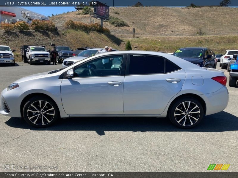 Classic Silver Metallic / Black 2018 Toyota Corolla SE