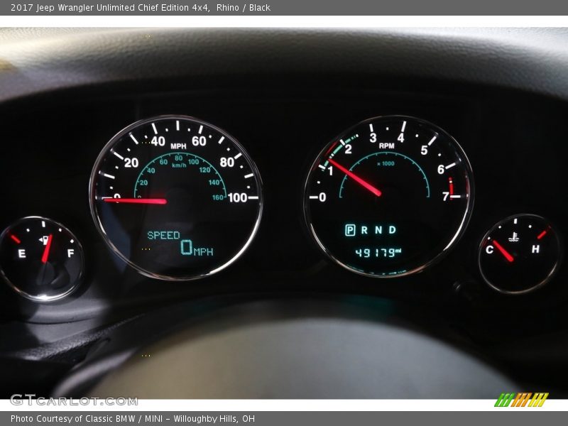 Rhino / Black 2017 Jeep Wrangler Unlimited Chief Edition 4x4