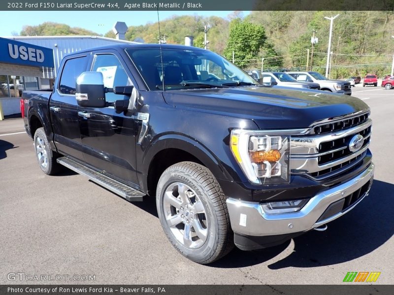 Agate Black Metallic / Black 2022 Ford F150 Lariat SuperCrew 4x4