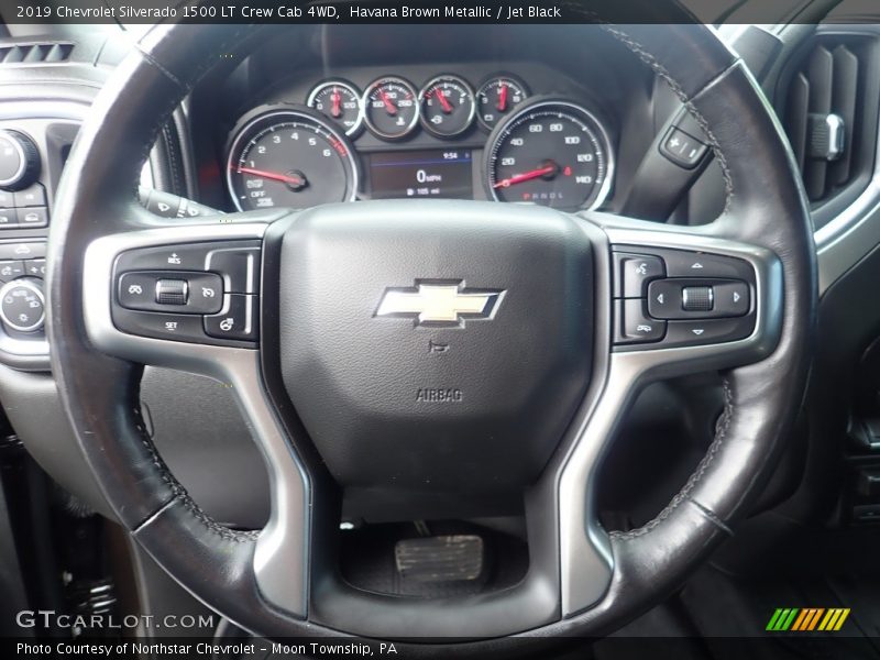Havana Brown Metallic / Jet Black 2019 Chevrolet Silverado 1500 LT Crew Cab 4WD