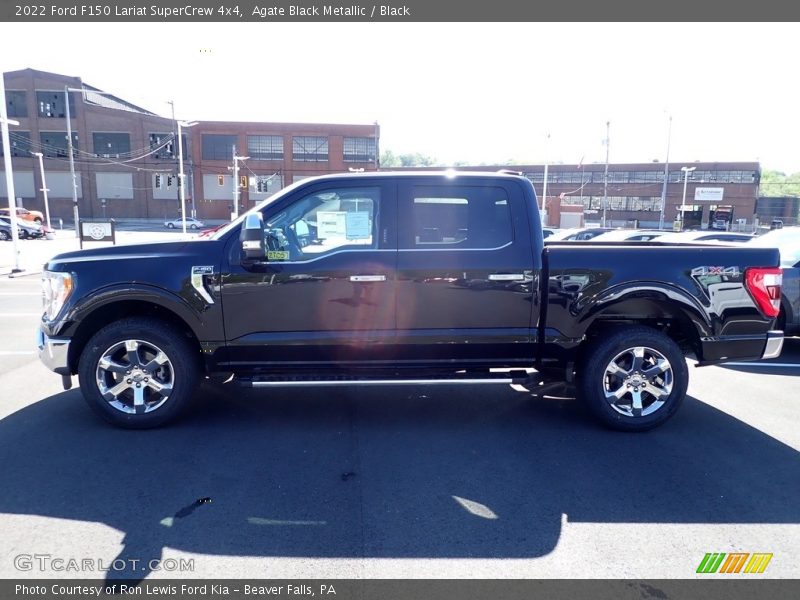 Agate Black Metallic / Black 2022 Ford F150 Lariat SuperCrew 4x4