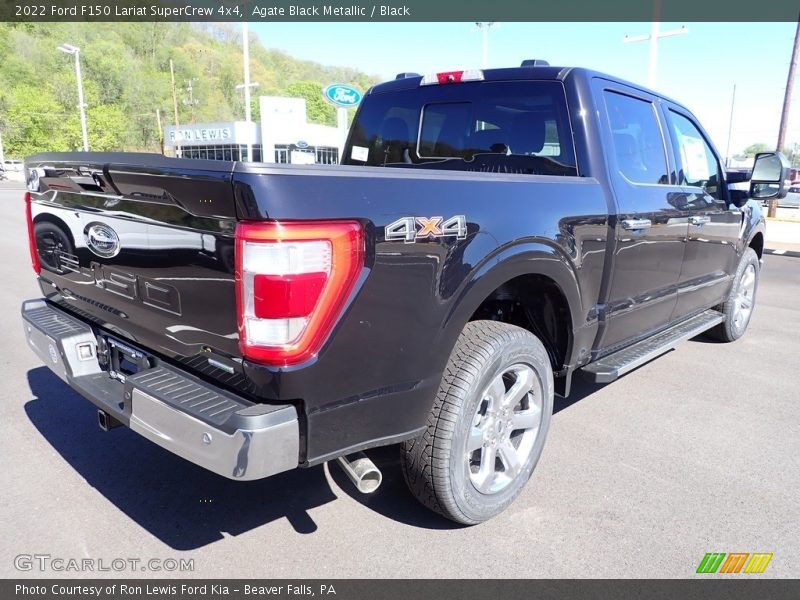 Agate Black Metallic / Black 2022 Ford F150 Lariat SuperCrew 4x4