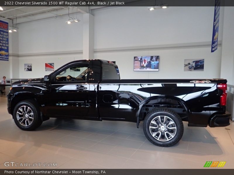 Black / Jet Black 2022 Chevrolet Silverado 1500 WT Regular Cab 4x4