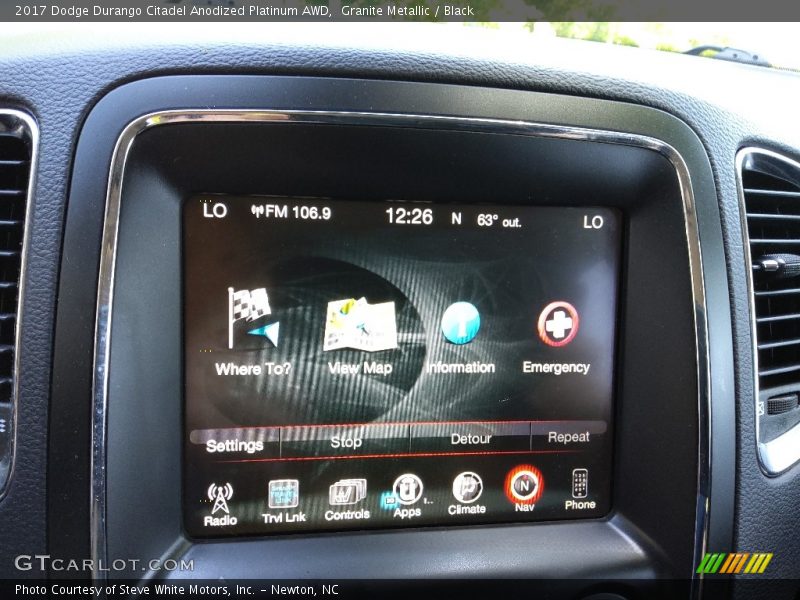 Granite Metallic / Black 2017 Dodge Durango Citadel Anodized Platinum AWD