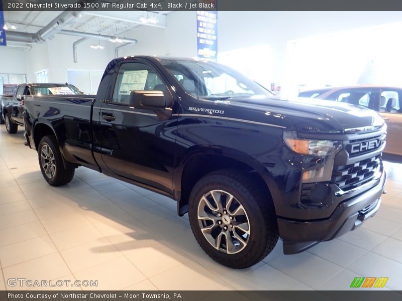 Black / Jet Black 2022 Chevrolet Silverado 1500 WT Regular Cab 4x4