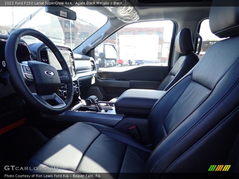 Agate Black Metallic / Black 2022 Ford F150 Lariat SuperCrew 4x4