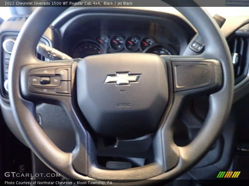 Black / Jet Black 2022 Chevrolet Silverado 1500 WT Regular Cab 4x4