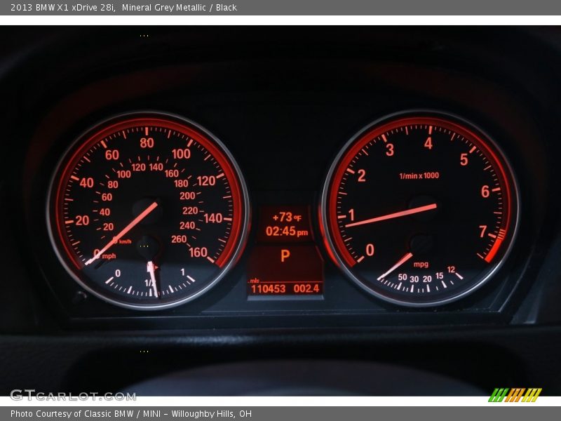 Mineral Grey Metallic / Black 2013 BMW X1 xDrive 28i
