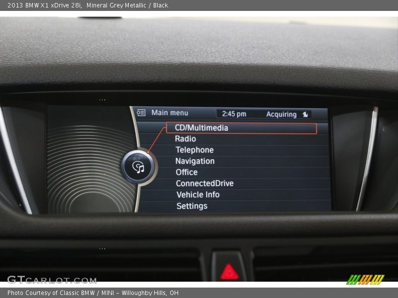 Mineral Grey Metallic / Black 2013 BMW X1 xDrive 28i