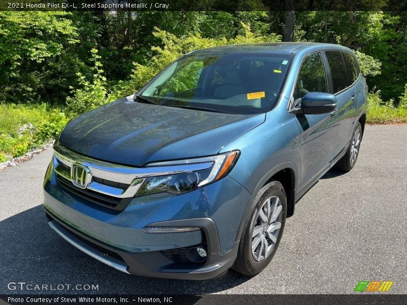 Steel Sapphire Metallic / Gray 2021 Honda Pilot EX-L
