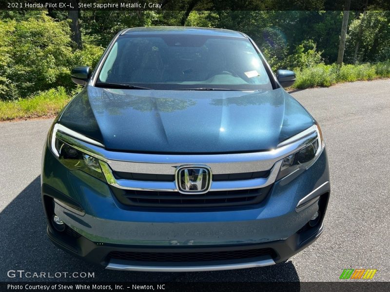 Steel Sapphire Metallic / Gray 2021 Honda Pilot EX-L