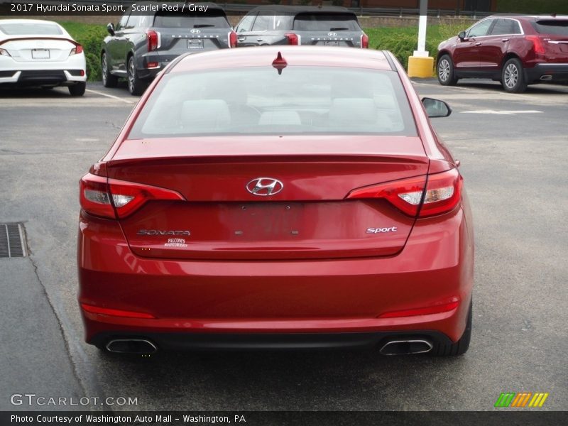 Scarlet Red / Gray 2017 Hyundai Sonata Sport