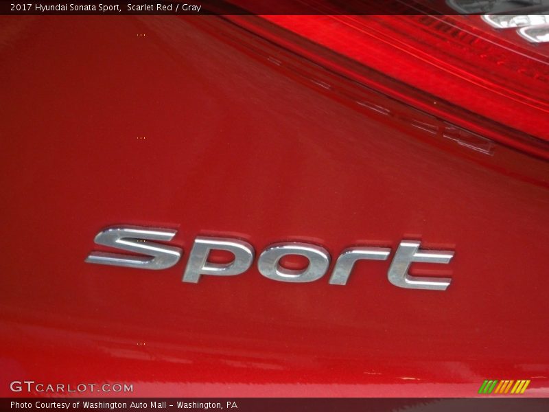 Scarlet Red / Gray 2017 Hyundai Sonata Sport