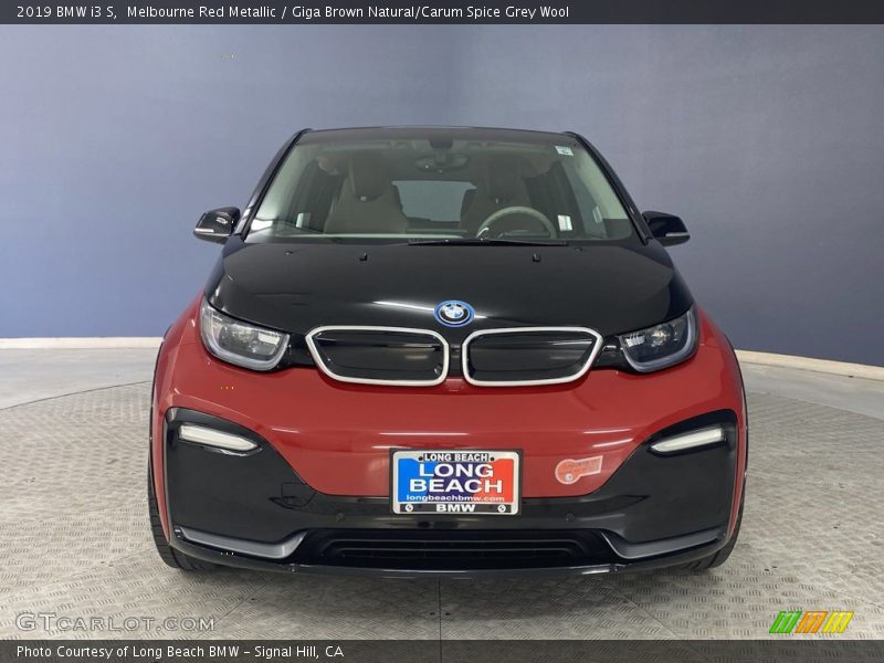 Melbourne Red Metallic / Giga Brown Natural/Carum Spice Grey Wool 2019 BMW i3 S