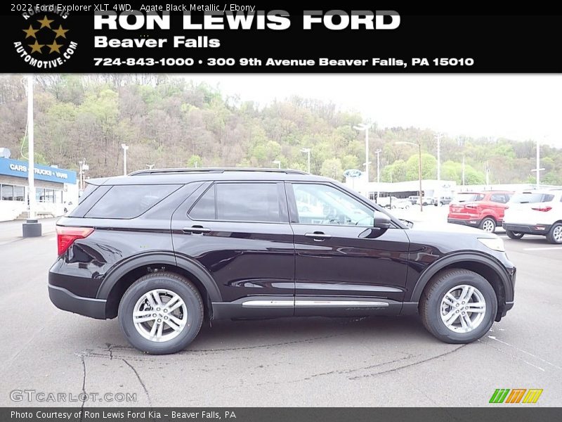 Agate Black Metallic / Ebony 2022 Ford Explorer XLT 4WD