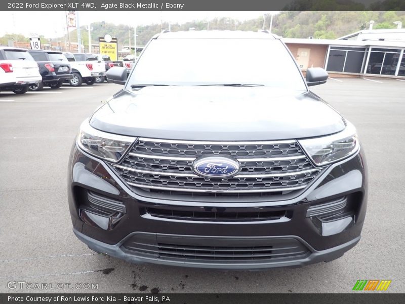 Agate Black Metallic / Ebony 2022 Ford Explorer XLT 4WD