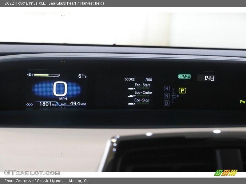 Dashboard of 2022 Prius XLE
