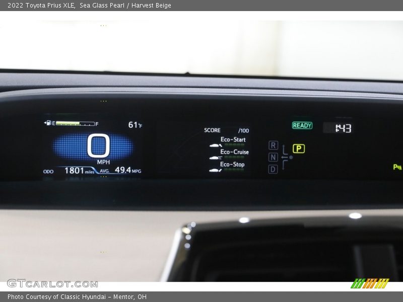 Dashboard of 2022 Prius XLE