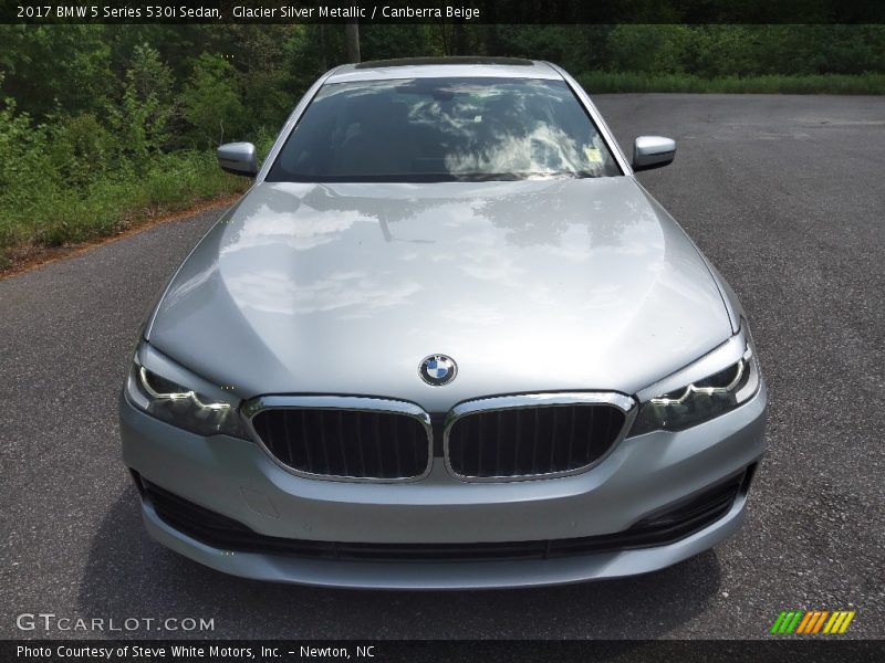 Glacier Silver Metallic / Canberra Beige 2017 BMW 5 Series 530i Sedan