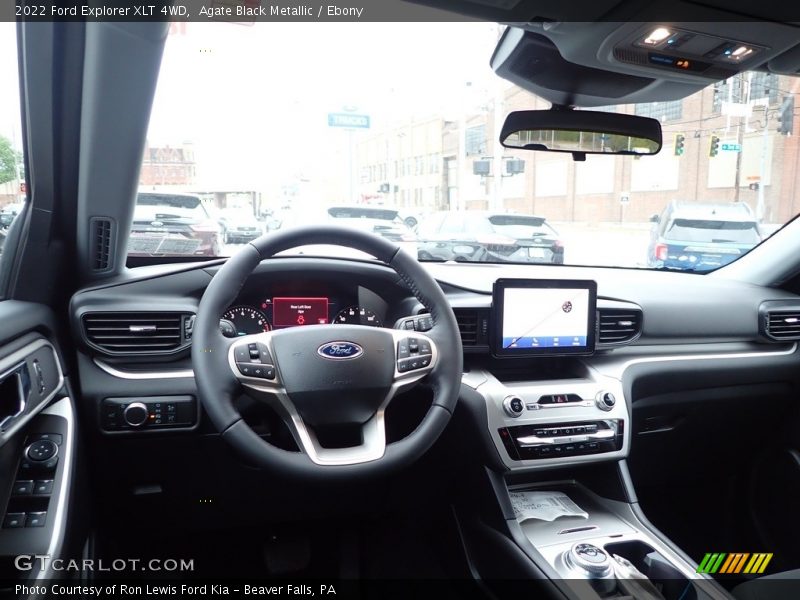 Agate Black Metallic / Ebony 2022 Ford Explorer XLT 4WD
