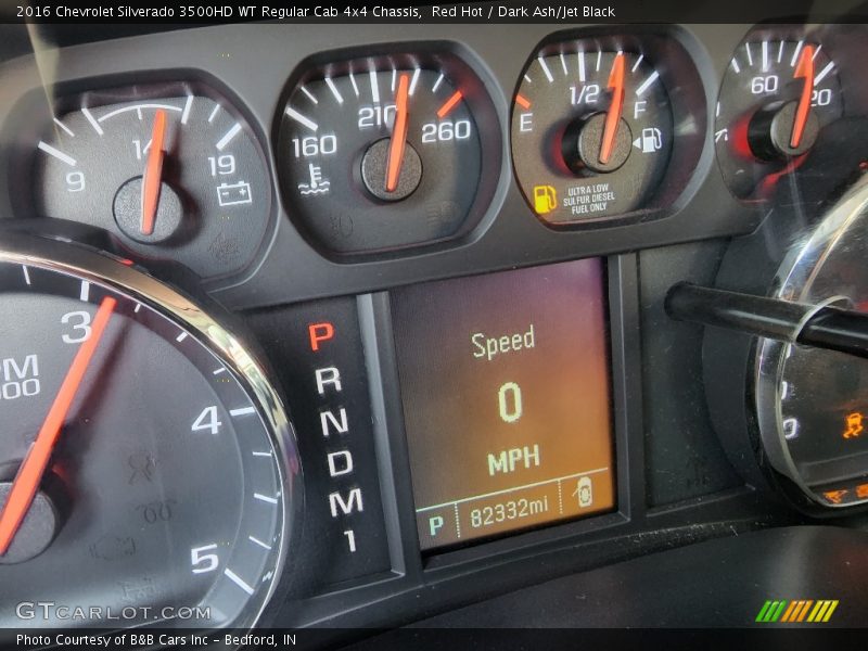 Red Hot / Dark Ash/Jet Black 2016 Chevrolet Silverado 3500HD WT Regular Cab 4x4 Chassis