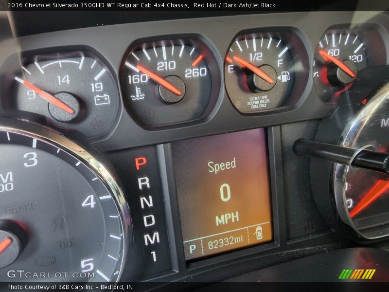 Red Hot / Dark Ash/Jet Black 2016 Chevrolet Silverado 3500HD WT Regular Cab 4x4 Chassis