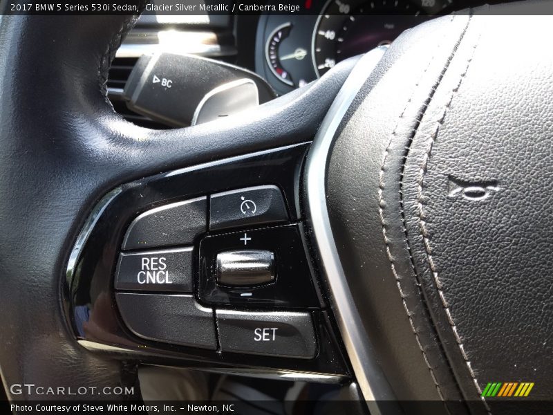 Glacier Silver Metallic / Canberra Beige 2017 BMW 5 Series 530i Sedan